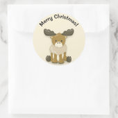 Autocollant Joyeux Noël Renne Bébé Mignon (Sac)