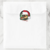 Autocollant Joyeux Noël Santa Cat (Sac)
