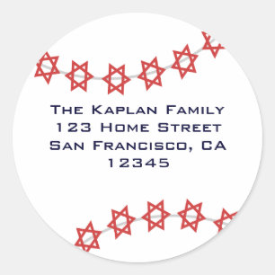 Autocollant juif de base-ball d'étoile