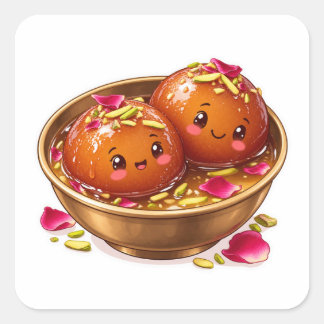 Autocollant Kawaii Gulab Jamun, douce sucrerie ind