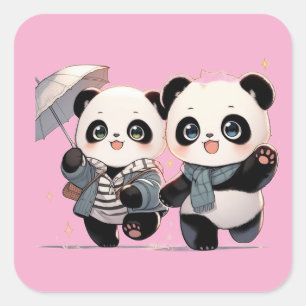 Autocollant Kawaii Panda de 3 pouces – Saint-Valen