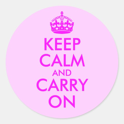 Autocollant Keep Calm and Carry On (Devant)