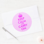 Autocollant Keep Calm and Carry On (Enveloppe)