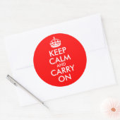 Autocollant Keep Calm and Carry On (Enveloppe)