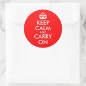 Autocollant Keep Calm and Carry On (Sac)
