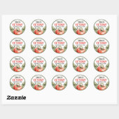 Autocollant Ketchup tomate avec tomate à l'aquarel (Feuille)