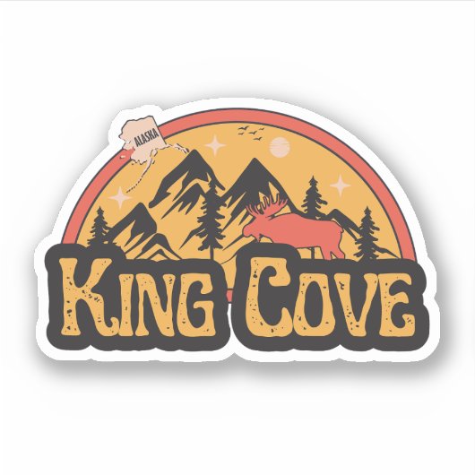 Autocollant King Cove, Alaska (Devant)