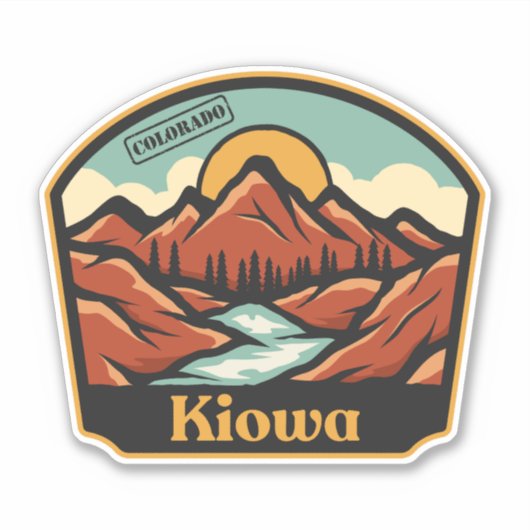 Autocollant Kiowa, Colorado (Devant)