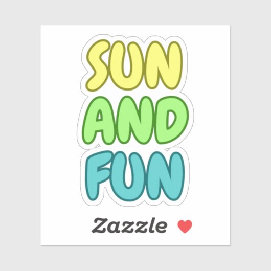 Autocollant Kiss-Cut Sun And Fun (Feuille)