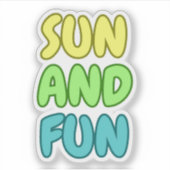 Autocollant Kiss-Cut Sun And Fun (Devant)