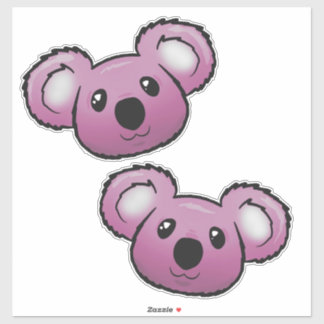 Autocollant koalas rose