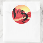 Autocollant Kokopelli Desert Sunset 3" (Sac)
