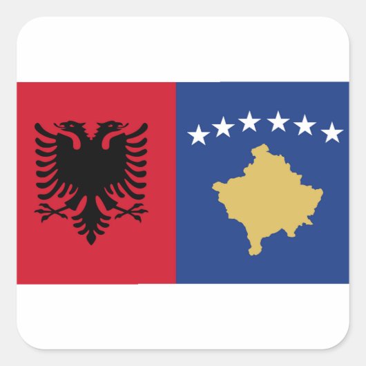 autocollant kosovo & albania (Devant)