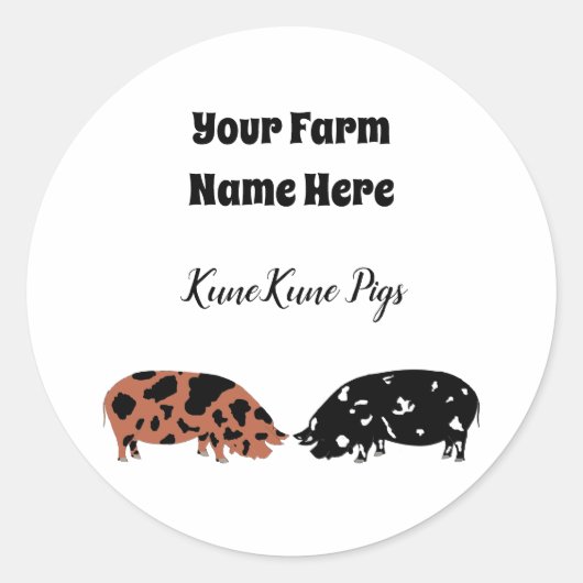 Autocollant KuneKune personnalisé (Devant)