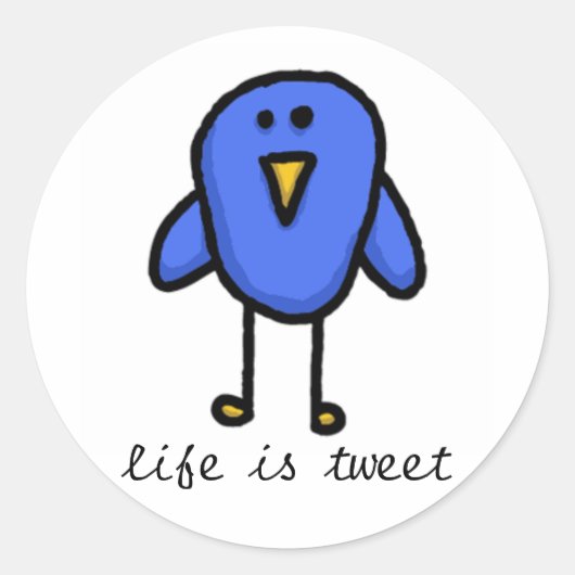 autocollant "la vie est un tweet" (Devant)