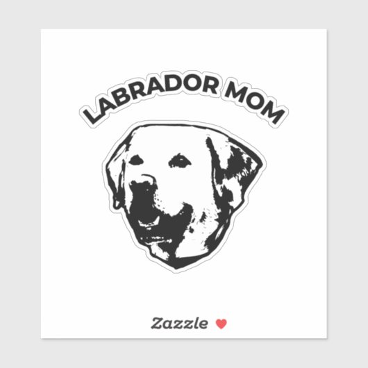 Autocollant Labrador Mom (Feuille)