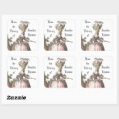 Autocollant Lady In Pink Book Plate (Feuille)