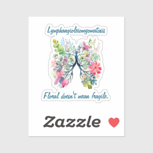 Autocollant LAM Floral ne signifie pas Fragile (Feuille)