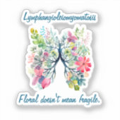 Autocollant LAM Floral ne signifie pas Fragile (Recto)