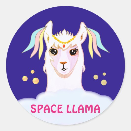 Autocollant Lama de l'Espace (Devant)