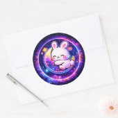 Autocollant Lapin de la Galaxie de Pâques | Cadeau (Enveloppe)