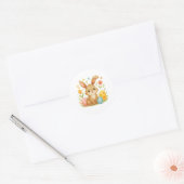 Autocollant Lapin de Pâques avec Œufs (Enveloppe)