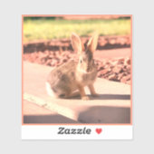 autocollant lapin de Pâques printemps (Feuille)