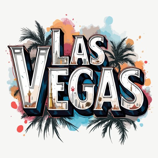 Autocollant Las Vegas Palm Splash