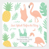 Autocollant "Last Splash" avec Palmiers, Maillots (Devant)