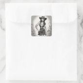 Autocollant LBD Retro Cowgirl (Sac)