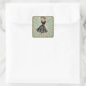 Autocollant LBD Vintage rétro (Sac)