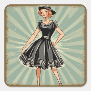 Autocollant LBD Vintage rétro