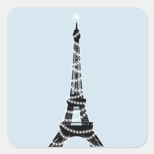 Autocollant léger de Tour Eiffel de scintillement (Devant)