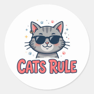 Autocollant Les Chats Règnent