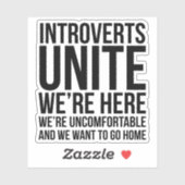 Autocollant « Les introvertis s'unissent » (Feuille)