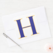 Autocollant lettre H bleue (Enveloppe)