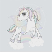 Autocollant Licorne avec ailes de Papillon (Devant)
