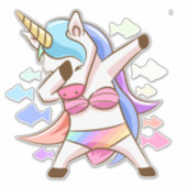 Autocollant Licorne Dabbing (Devant)