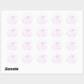 Autocollant licorne florale rose de printemps (Feuille)