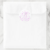 Autocollant licorne florale rose de printemps (Sac)