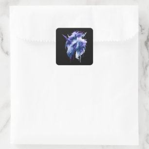 Autocollant Licorne Galaxie Fantastique Sombre