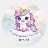 Autocollant Licorne Mignonne (Devant)