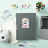 Autocollant Licorne Mignonne J'adore les Maths pou (Couverture iPad)