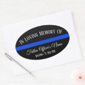 AUTOCOLLANT LIGNE BLEUE MINCE À LA MÉMOIRE DE L'AG (Enveloppe)