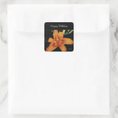 Autocollant lis tigre orange peint (Sac)