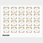 Autocollant Little Cutie Orange Baby shower (Feuille)