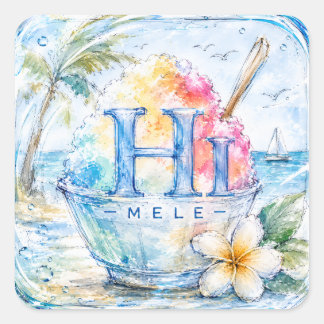 Autocollant Little Hawaiʻi HIMELE — Glace râpée