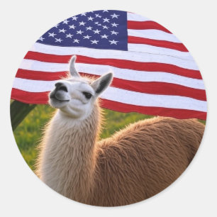Autocollant Llama américain