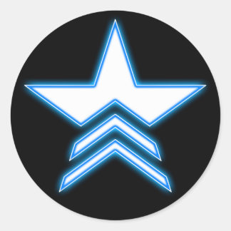 Autocollant Logo Commandant Étoile Bleue Lumineuse
