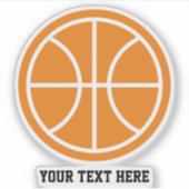 Autocollant logo sportif de basketball sur mesure (Devant)